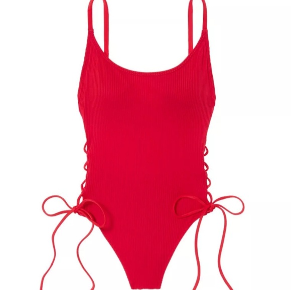 PINK Victoria's Secret Other - VS Ribbed Lace Up One Piece